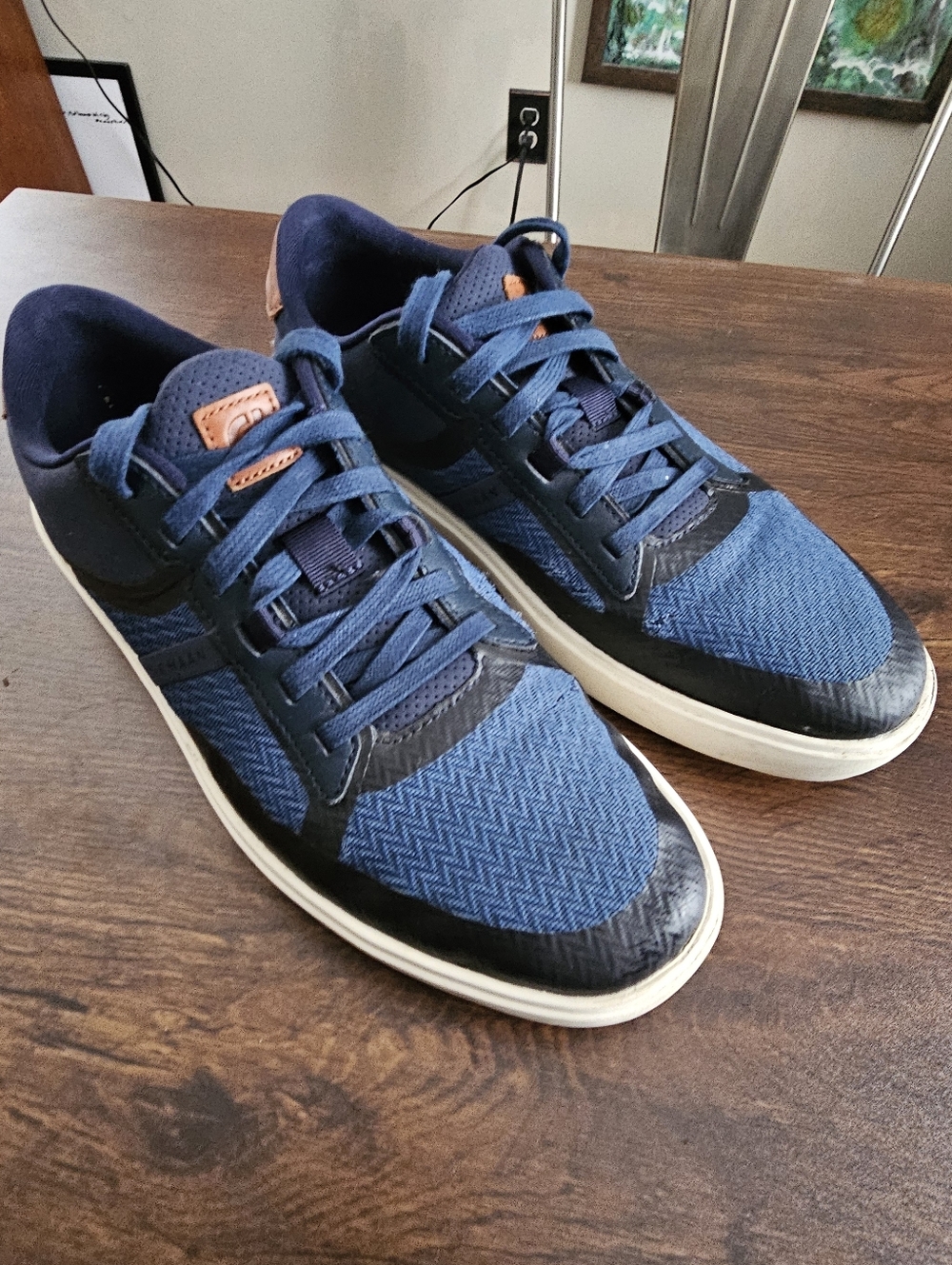 Men's Cole Haan SIZE 11 Casual Navy Blue Low-Top Sneakers